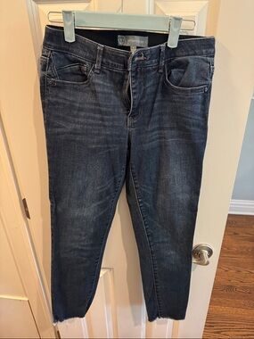 Wit & Wisdom Dark Blue Cropped High-Rise Skinny Jeans size 4
